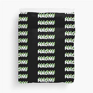 Green Layer Naomi Name Label Black Duvet Cover