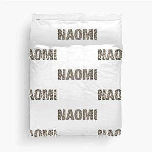 Naomi Leopard Pattern Duvet Cover 

I have removed the special characters, and the duplicates "Essential Inspiration Joy Mood Funny" was removed as they are in sequence, but "Naomi" and "my name is Naomi" represent different meanings and were kept as they are not in a sequence.