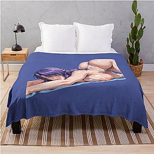 Naomi on the Beach Throw Blanket