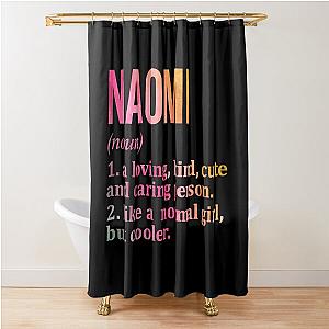 Naomi Name Definition in Watercolor Shower Curtain