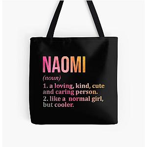 Naomi Name Definition in Watercolor All Print Tote Bag