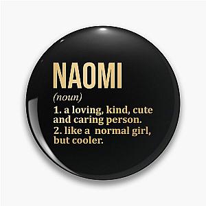 Naomi Name Definition in Gold Pin