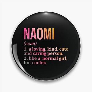 Naomi Name Definition Watercolor Pin