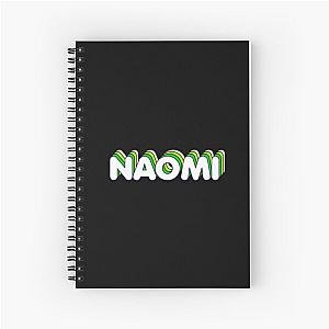 Green Layers Name Label Black Spiral Notebook