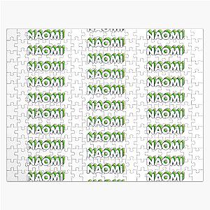Green Layers Naomi Name Label Jigsaw Puzzle
