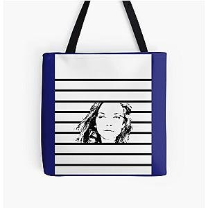 High Contrast Natalie Dormer with Background Design Graphic 		 All Over Print Tote Bag