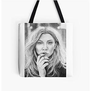 Natalie Dormer Portrait Drawing All Over Print Tote Bag