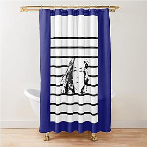 High Contrast Natalie Dormer with Background Design Graphic 		 Shower Curtain