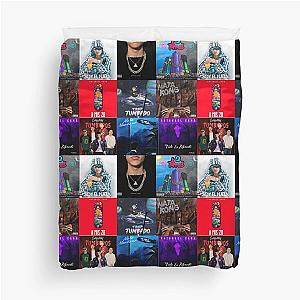 Collage type image of Natanael Cano's most popular albums Duvet Cover