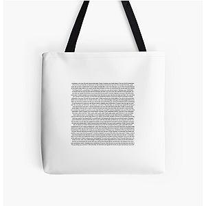 Unwritten - Natasha Bedingfield Lyrics All Over Print Tote Bag