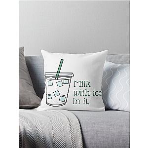 "Milk with ice in it" - Nate Bargatze Throw Pillow
