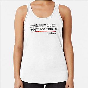 Weights and measures! From Nate Bargatze  George Washington Racerback Tank Top