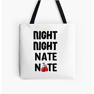 Jake Paul vs Nate Robinson Black All Over Print Tote Bag