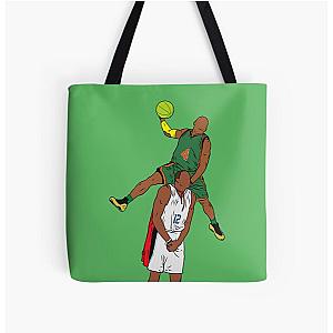 Nate Robinson Dunks Over Dwight Howard Tote Bag