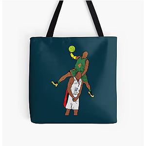 Nate Robinson Dunks Over Dwight Howard Tote Bag