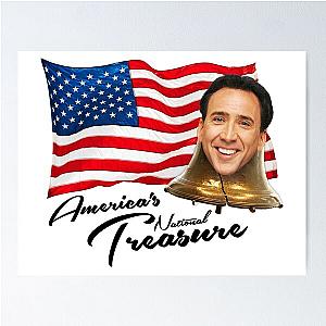 America's National Treasure - Black Text Poster