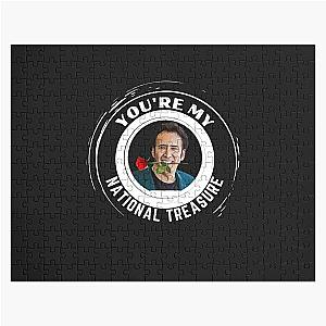 Nicolas Cage, 'Your my national treasure' (White) Jigsaw Puzzle