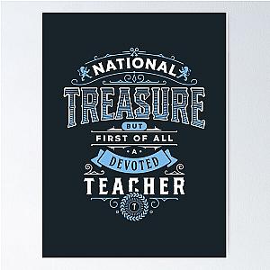 Teacher National Treasure Elegant Appreciation Poster