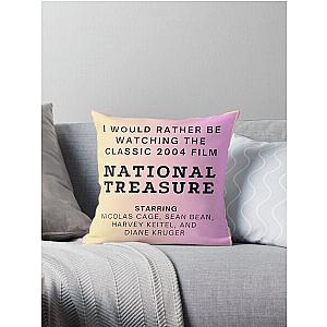 I'd rather be watching National Treasure Throw Pillow