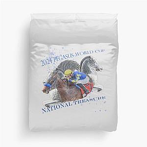 National Treasure Wins the 2024 Pegasus World Cup Duvet Cover