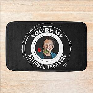 Nicolas Cage, 'Your my national treasure' (White) Bath Mat