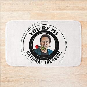 Nicolas Cage, 'Your my national treasure' (Black) Bath Mat