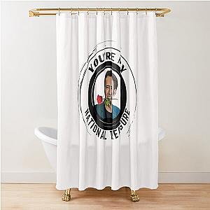 Nicolas Cage, 'Your my national treasure' (Black) Shower Curtain