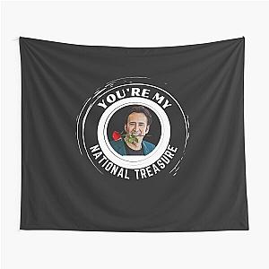 Nicolas Cage, 'Your my national treasure' (White) Tapestry