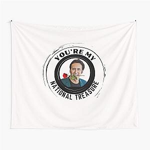 Nicolas Cage, 'Your my national treasure' (Black) Tapestry