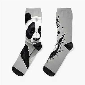 "Celestial Elegance: A Realistic Portrait of China's National Treasure - The Majestic Panda" Socks