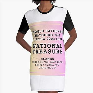 I'd rather be watching National Treasure Graphic T-Shirt Dress