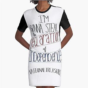 Steal The Decloration Of Independence National Treasure Graphic T-Shirt Dress