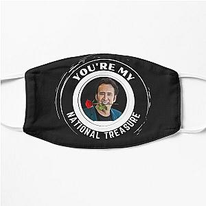 Nicolas Cage, 'Your my national treasure' (White) Flat Mask