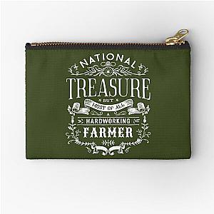 Funny Farmer Farming National Treasure Patriotic Zipper Pouch