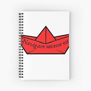 Paper Boat - Navigare Necesse Est Spiral Notebook