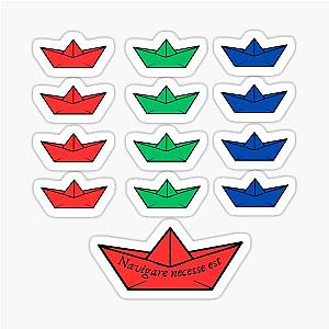 Paper Boat - Navigate it is necessary - pack Sticker