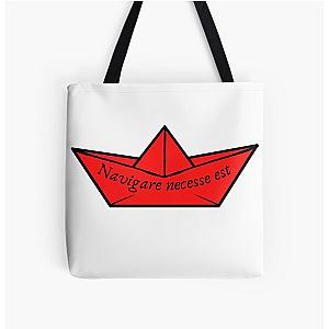 Paper Boat Navigare necesse est Pack All Over Print Tote Bag