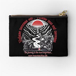 Vehère necessè est, vivère non est necesse - Journey is more important than Life (with explanation) Zipper Pouch