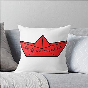 Paper Boat - Navigare necesse est  Decorative Throw Pillow