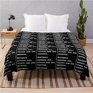 Navigare est, Vivere non est necesse Throw Blanket