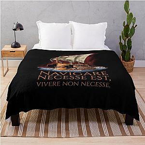 Navigare Est, Vivere Non Necesse Markets' Roman Throw Blanket
