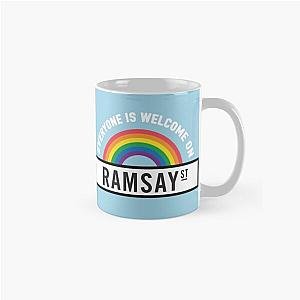 Everyone is welcome on Ramsay speak Neighbours gay pride Mardi Gras print classic mug