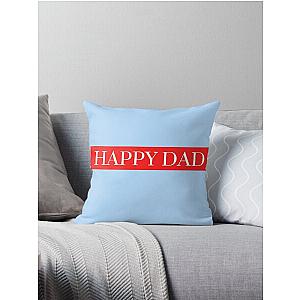 happy dad seltzer Throw Pillow