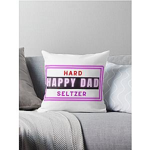 Happy dad Seltzer Throw Pillow