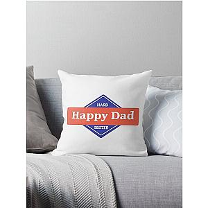 Hard Happy Dad seltzer Throw Pillow