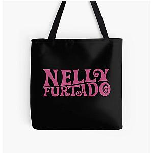 Nelly Furtado - Pink Logo - Whoa Nelly! Folklore Loose All Over Print Tote Bag