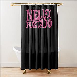 Nelly Furtado - Pink Logo - Whoa Nelly! Folklore Loose Shower Curtain