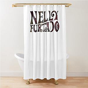 Nelly Furtado - Texture Logo - Whoa Nelly! Folklore Loose Shower Curtain