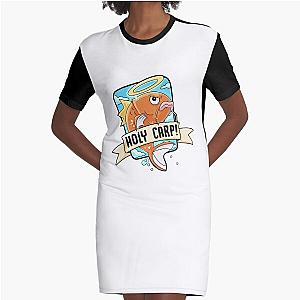 Nerdecrafter Merch HOLY CARP Graphic T-Shirt Dress