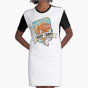 Nerdecrafter Merch Nerde Crafter Holy Carp Graphic T-Shirt Dress